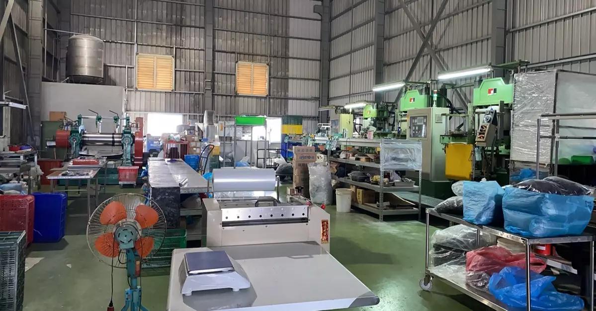Interiör från LIDA Rubber Factory i Tainan, Taiwan